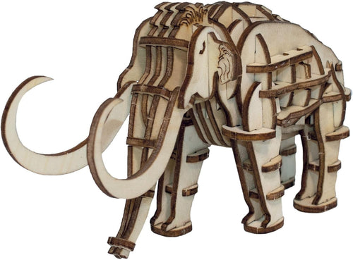 3D Wooden Mammoth Puzzle DIY Craft Kit – Eco-Friendly Animal Toy
