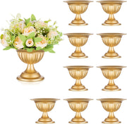 Gold Metal Flower Vase Set 10pcs Wedding Table Centrepiece Home Decor
