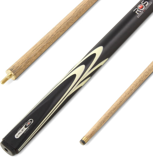 57in Snooker Pool Cue 9.5mm Tip Centre Joint 2pc Balanced Weight Hologram