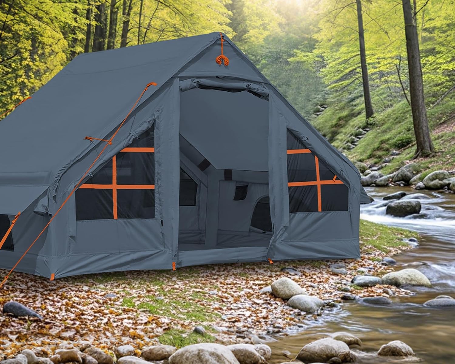 4 Person Inflatable Air Tent Waterproof Glamping w Vestibule