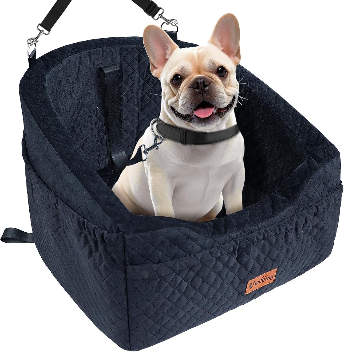 Dog Car Seat Booster Bed Memory Foam Washable Travel Seat Small Dogs