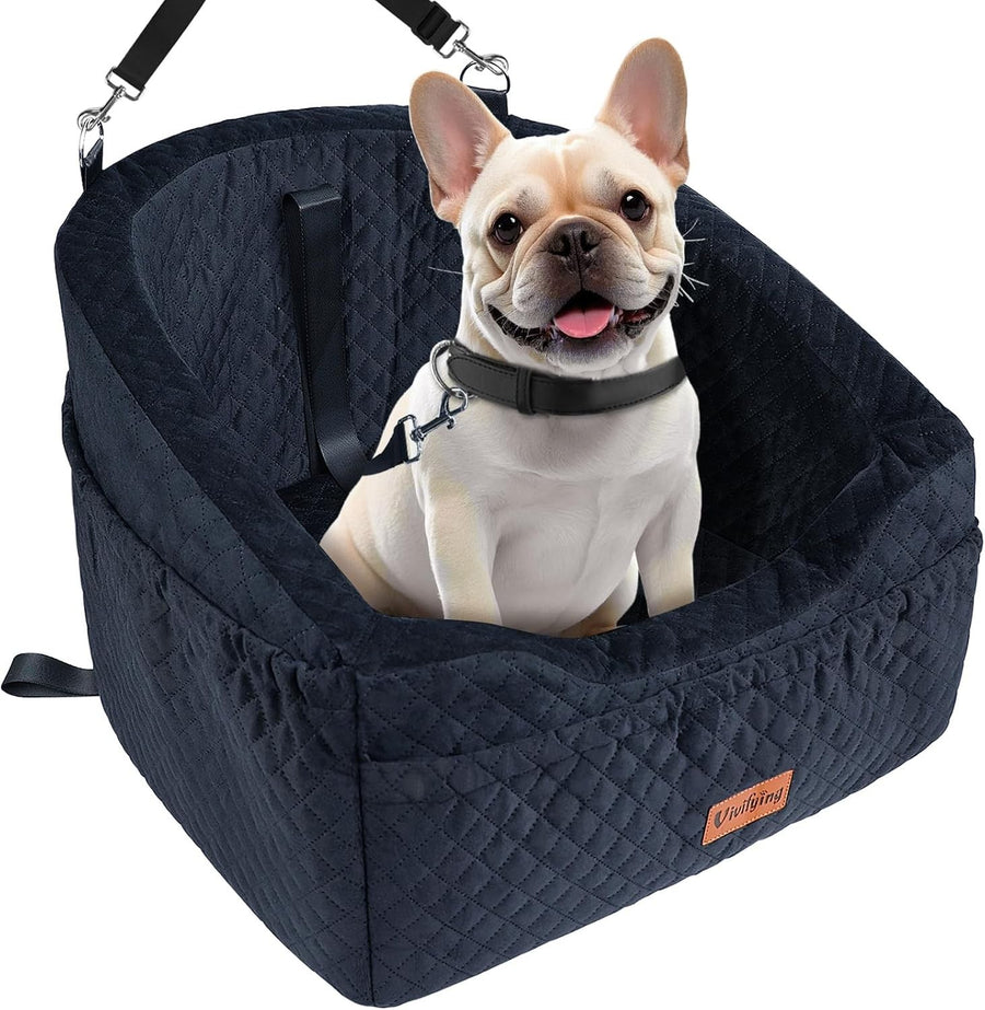 Dog Car Seat Booster Bed Memory Foam Washable Travel Seat Small Dogs