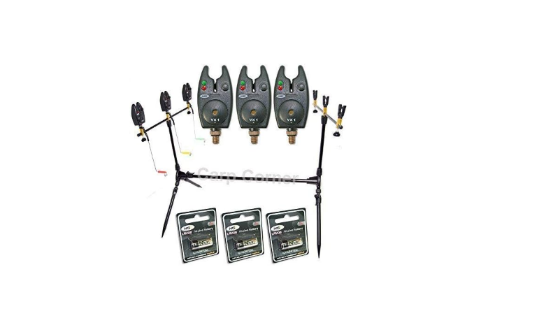 3 Rod Carp Fishing Pod Bite Alarms Swingers Case