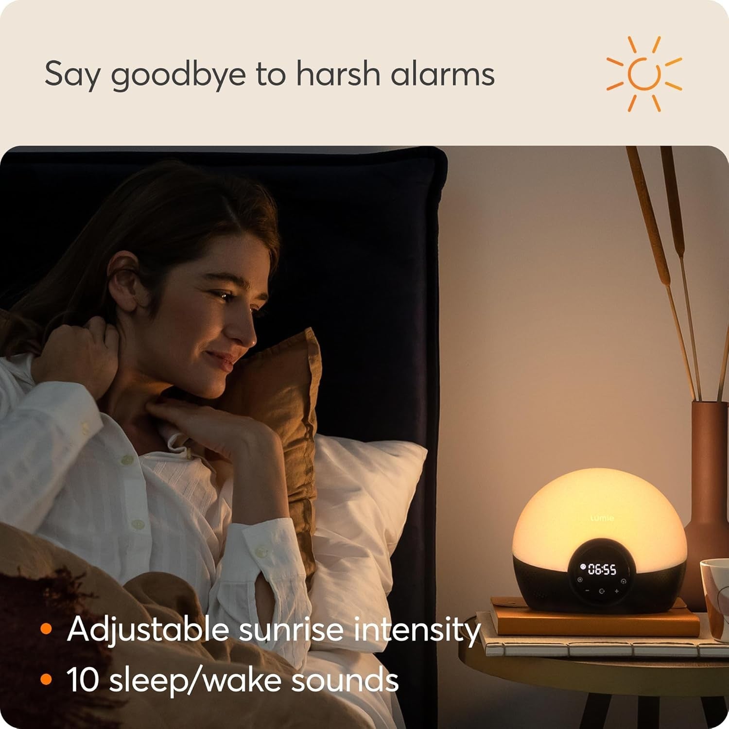 Sunrise Wake Up Light Alarm Clock Sleep Sounds Sunset Lamp Bedside