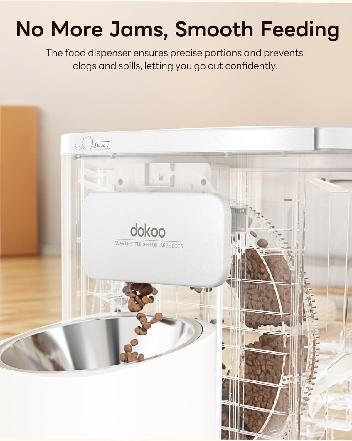 15L Automatic Dog Feeder Vacuum Sealed Food Dispenser 6 Meal Timer