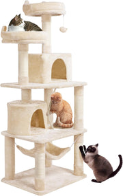 158cm Cat Tree Tower Multi Level Scratching Post Indoor Climber with Condo