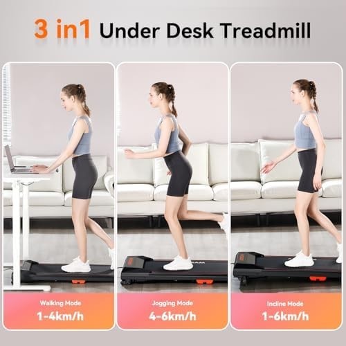 Foldable Walking Pad Treadmill 2.25HP Manual Incline Home Office Use