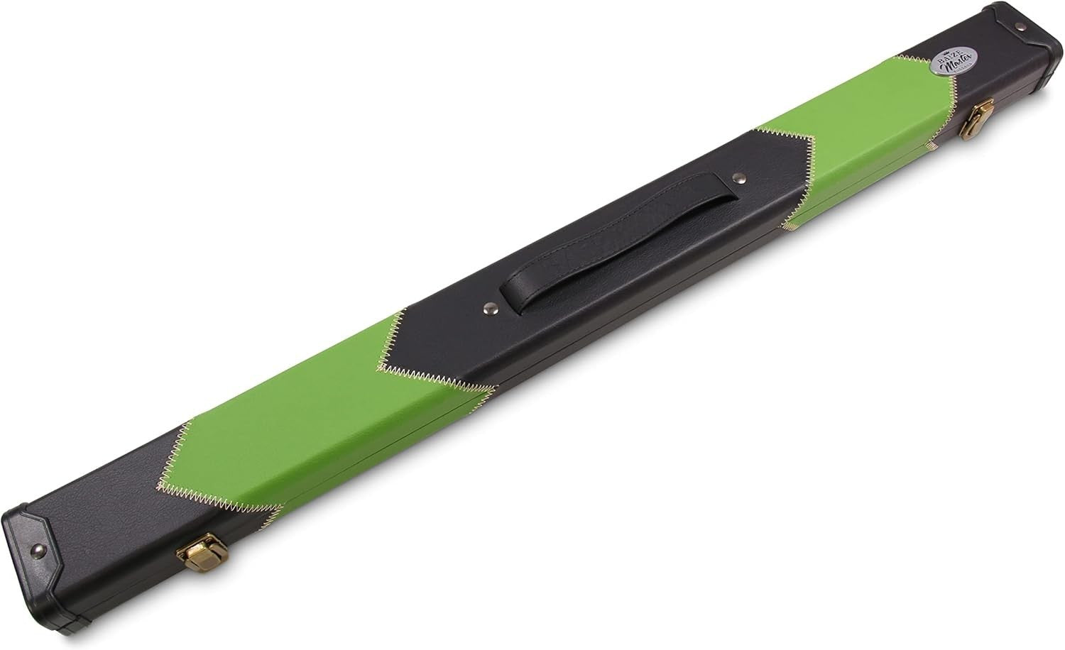 Green Hard Cue Case Snooker Pool 2 Piece Centre Joint Deluxe