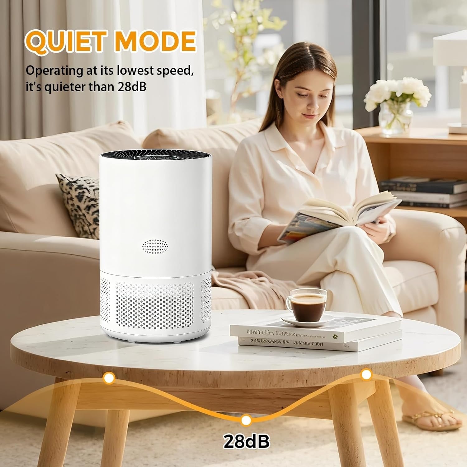 Smart HEPA Air Purifier WiFi PM2.5 H13 Filter Quiet Home Bedroom