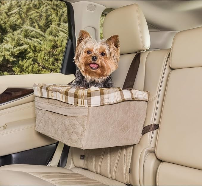 Dog Booster Car Seat Window View Travel Seat Washable Fleece Small Pet