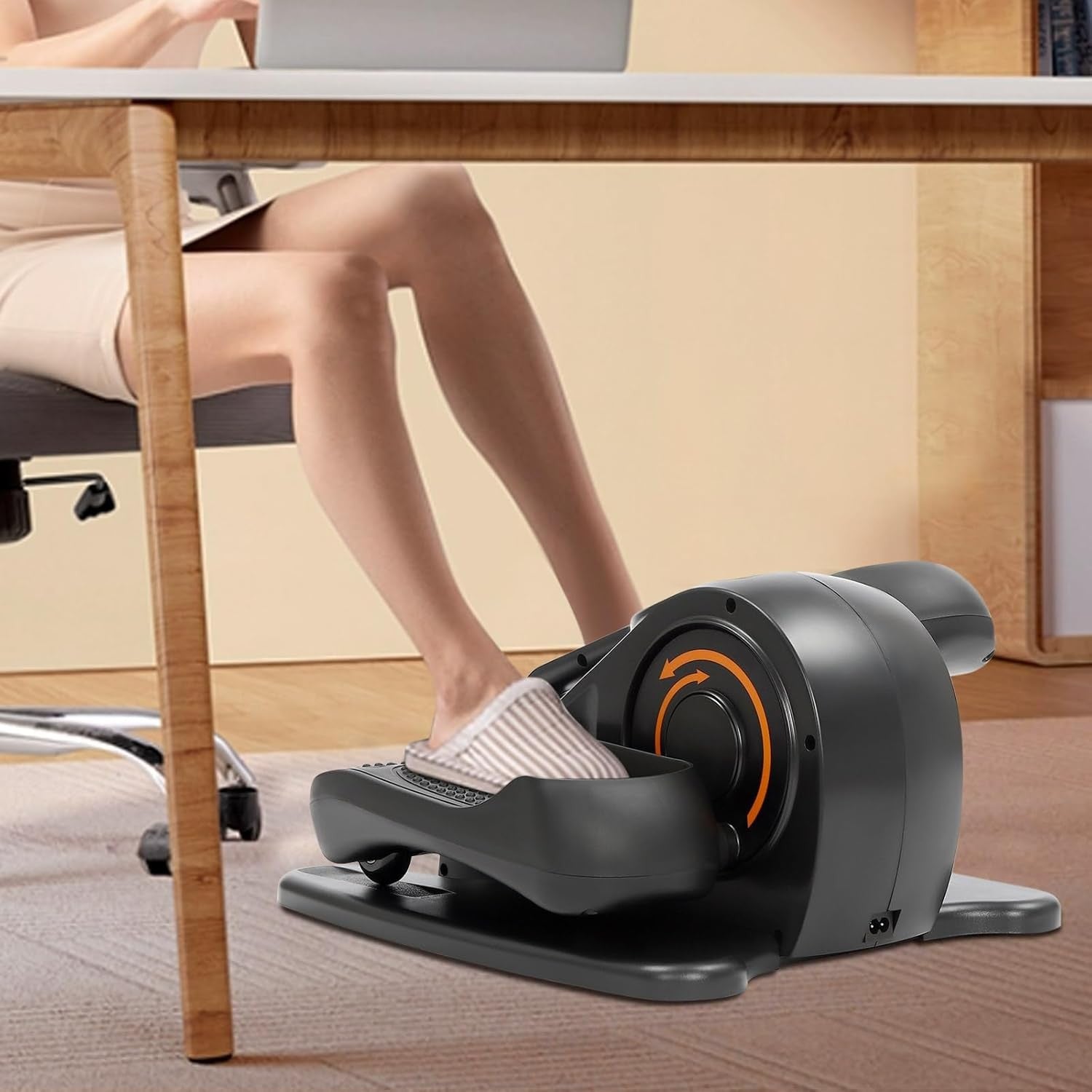 Under Desk Elliptical Trainer Quiet Electric Pedal Exerciser LCD