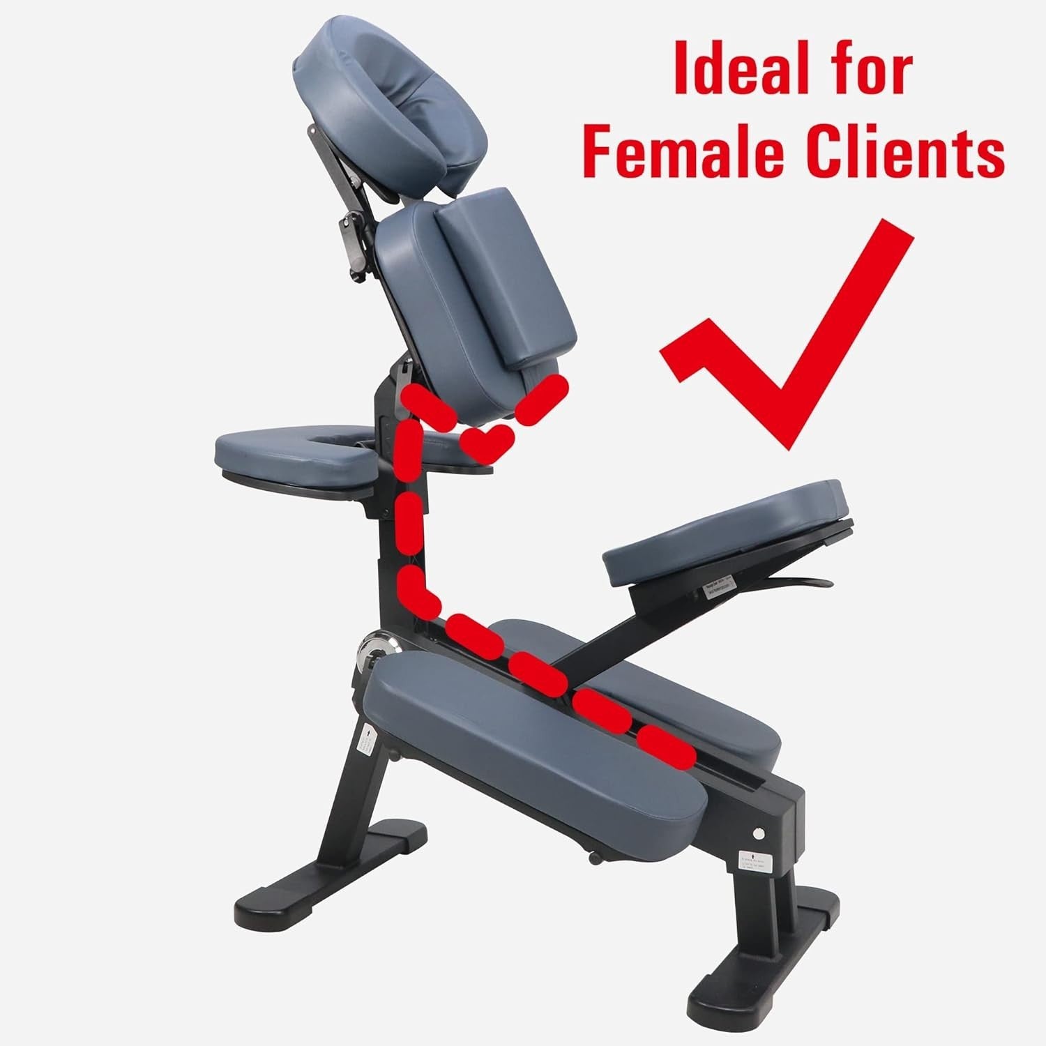 Portable Massage Chair Adjustable Lightweight Aluminum Tattoo Spa Therapy Blue