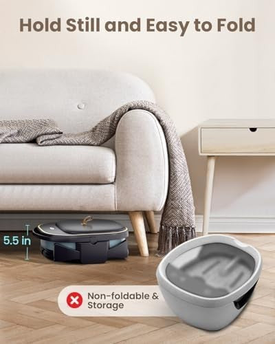 Collapsible Foot Spa Massager with Heat, 16 Balls & Remote Control