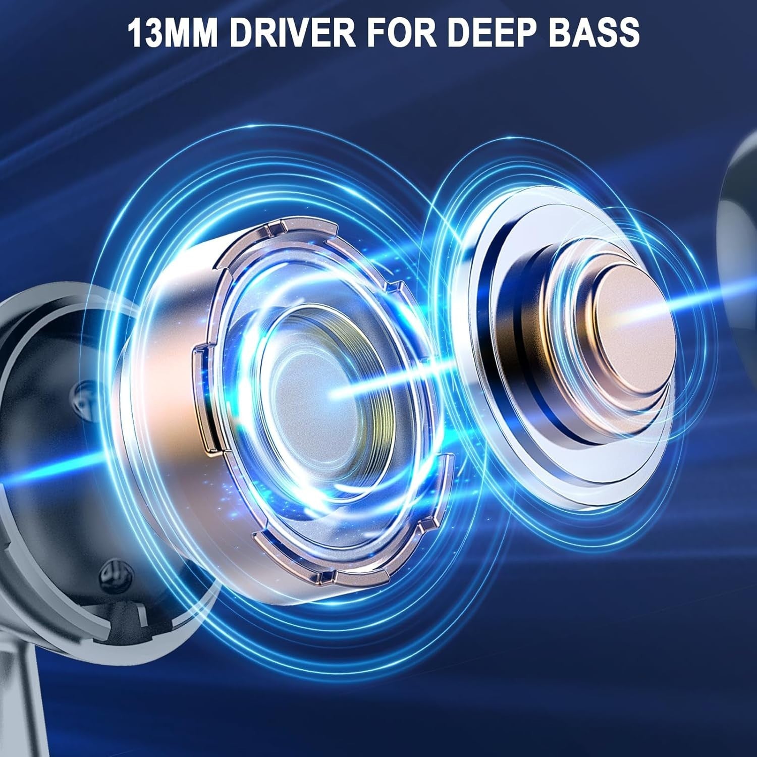 Bluetooth 5.4 Earbuds Gray ANC ENC Mic 40H Deep Bass Touch IP7