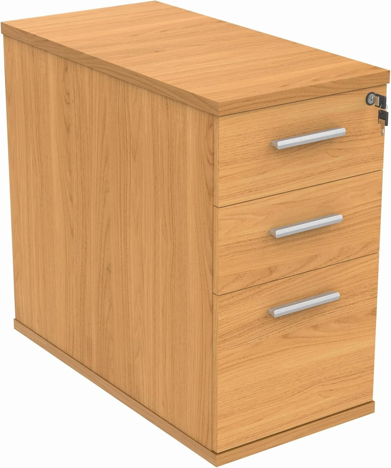 Norwegian Beech 3 Drawer Lockable Pedestal 40.4x80x73cm