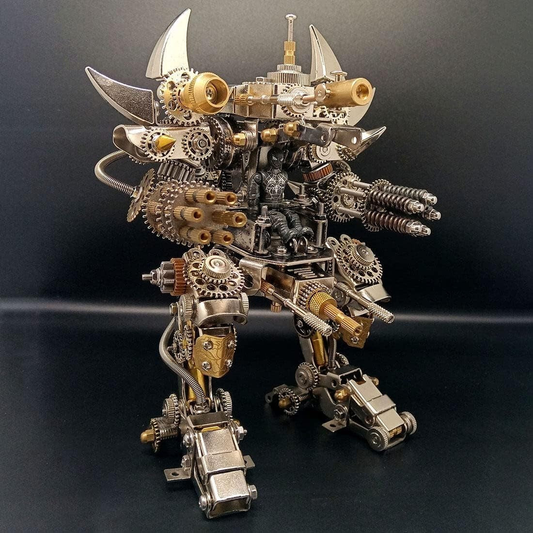 3D Metal Mecha Puzzle Kit 1500PCS DIY Robot Model with Cockpit