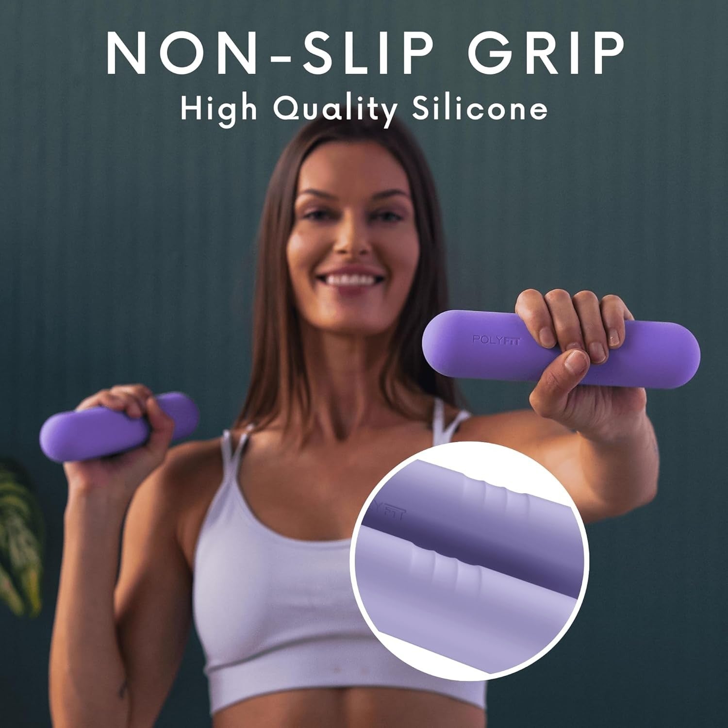 Light Dumbbell Bars Pair 3.3lb Non Slip Hand Weights Yoga Fitness