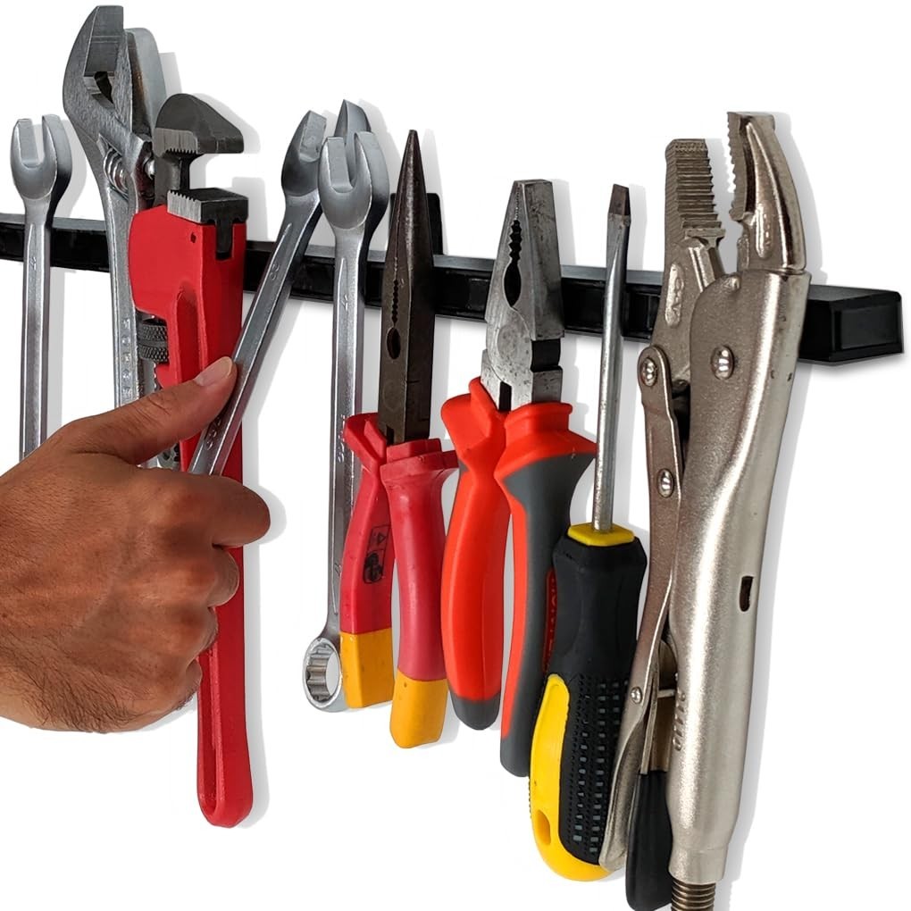 61cm Magnetic Tool Holder Heavy-Duty Black Wall Mount Tool Bar
