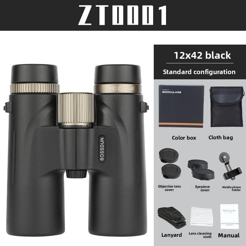 12x42 Waterproof HD Binoculars High Power Wide View for Birdwatching Travel