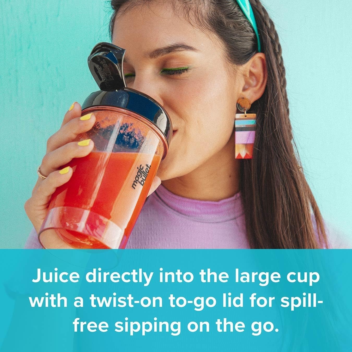 400W Centrifugal Juicer Compact To Go Cup 10pc Dishwasher Safe Easy Clean