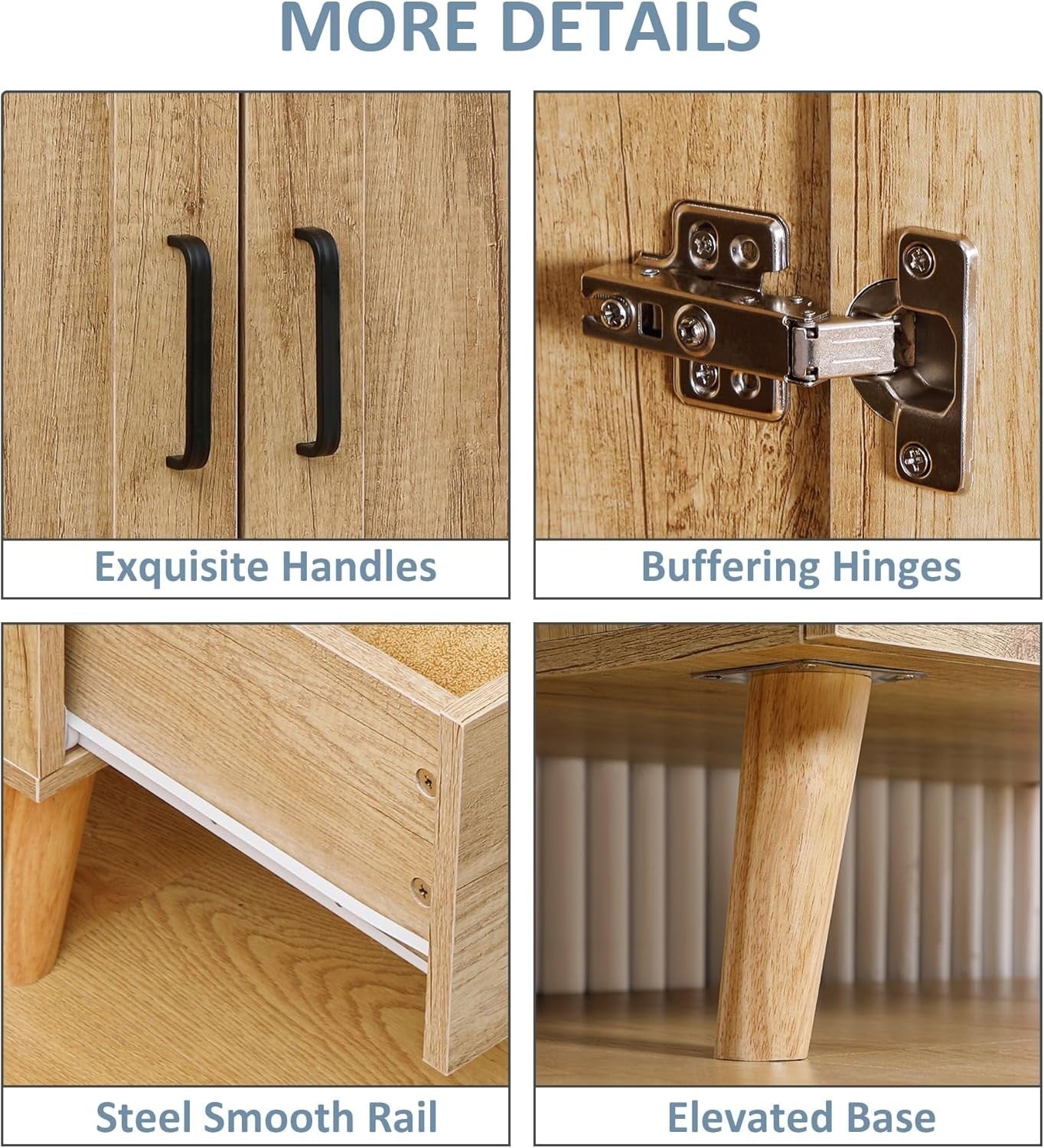 Double Wardrobe with Drawers & Rail Bedroom Storage Cabinet Oak