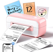 Bluetooth Thermal Shipping Label Printer 4x6 Postage Pink