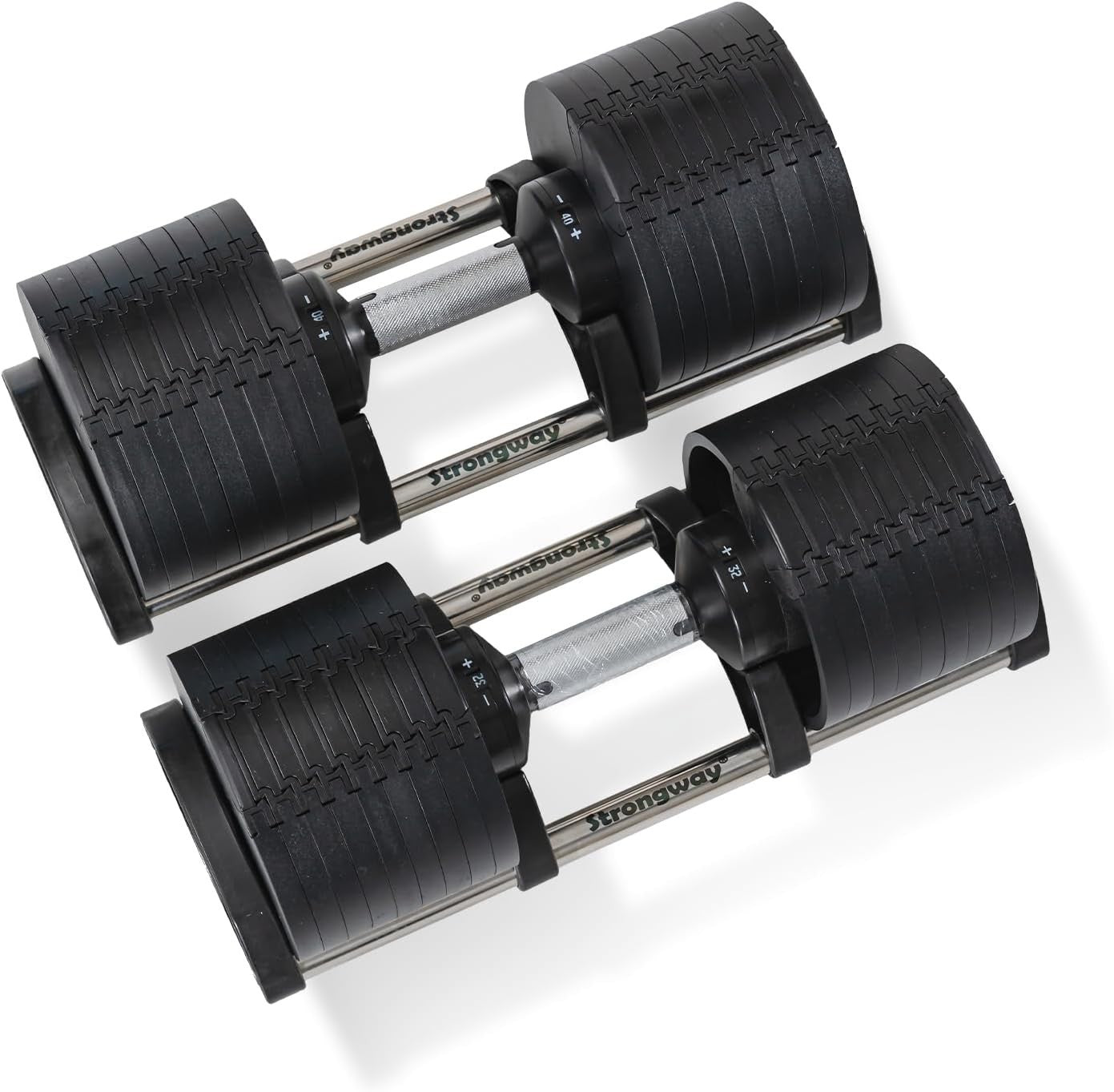 32KG or 40KG Adjustable Dumbbells Pair Quick Dial 16-Level Home Gym Set