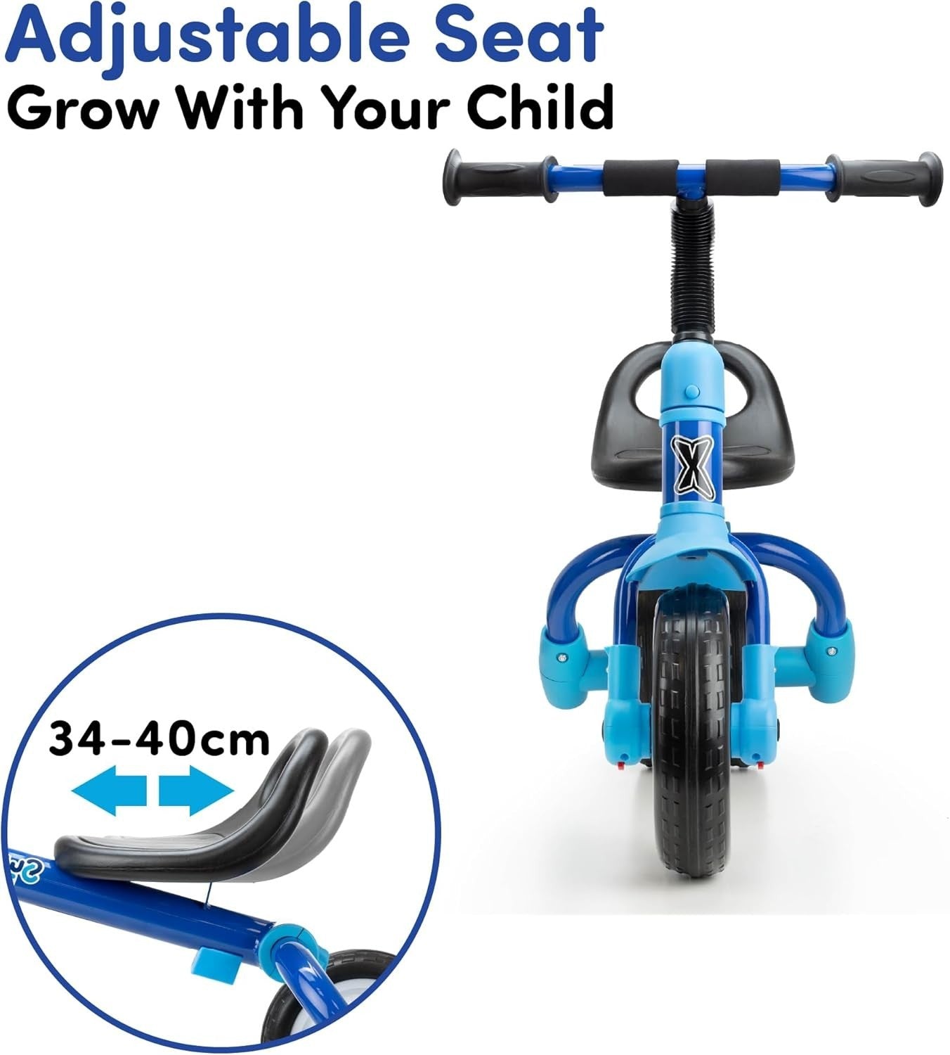 5 in 1 Kids Balance Bike Trike Foldable Adjustable Toddler Age 2-5