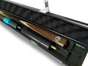One Piece Ash Snooker Cue 58in 9.5mm Tip Extensions Case Set
