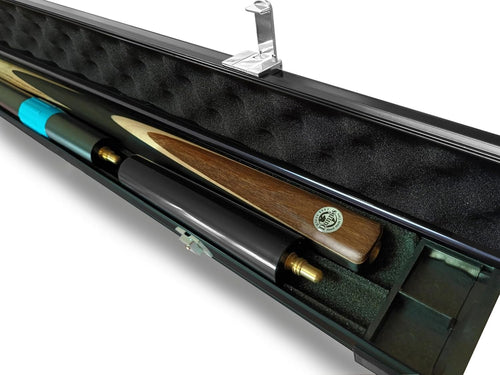 One Piece Ash Snooker Cue 58in 9.5mm Tip Extensions Case Set