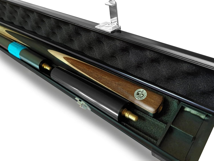 One Piece Ash Snooker Cue 58in 9.5mm Tip Extensions Case Set