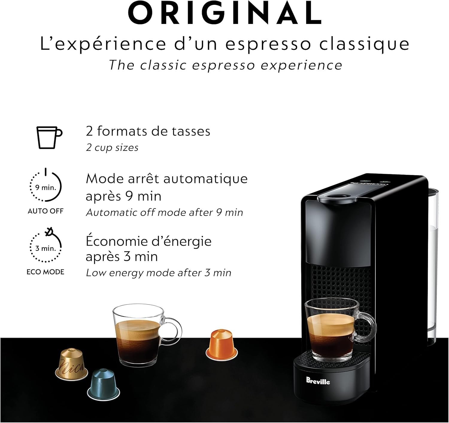 Mini Espresso Coffee Machine | Fast Heat Up | Compact Design | Programmable Size