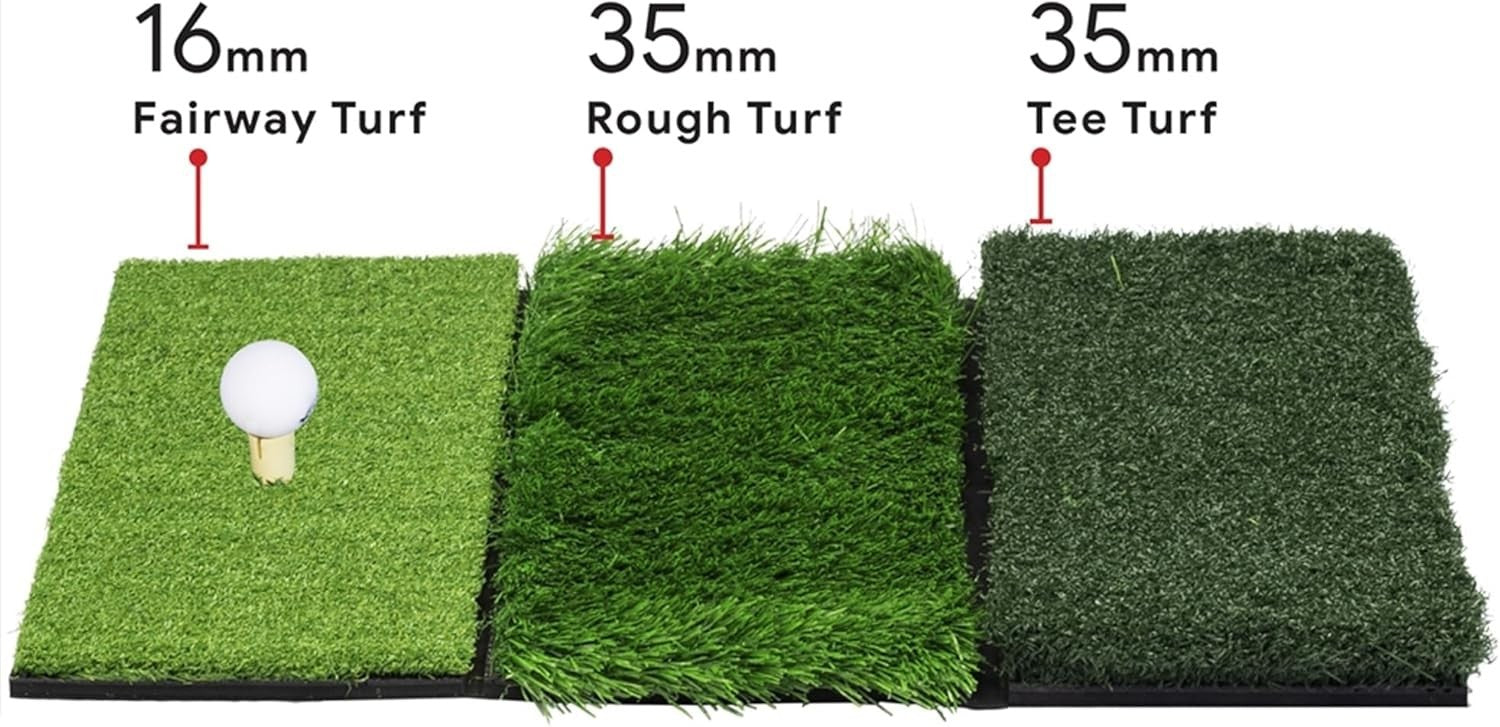 Golf Practice Mat 3 Turf Putting & Chipping Trainer Indoor Outdoor Green