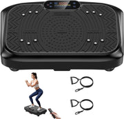 Pitch Black Vibration Plate Exercise Machine 199 Speeds 450lb Capacity