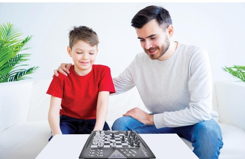 Electronic Chess Game with LEDs | 64 Difficulty Levels | Battery/Adapter Powered