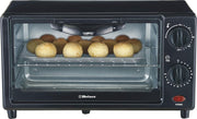 Compact 9L Toaster Oven 650W Adjustable Temp 100-250°C Baking & Toasting