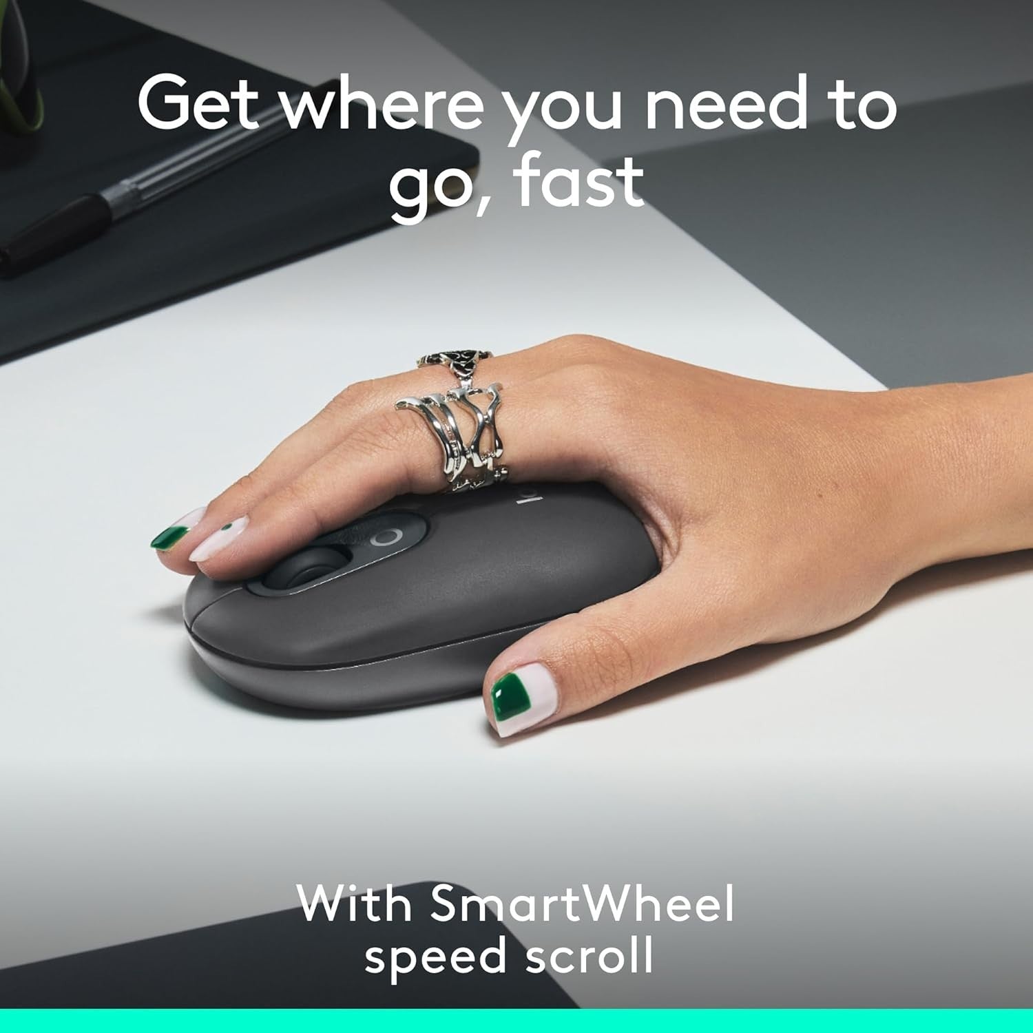 Compact Wireless Bluetooth Mouse Quiet Clicks Multi Device