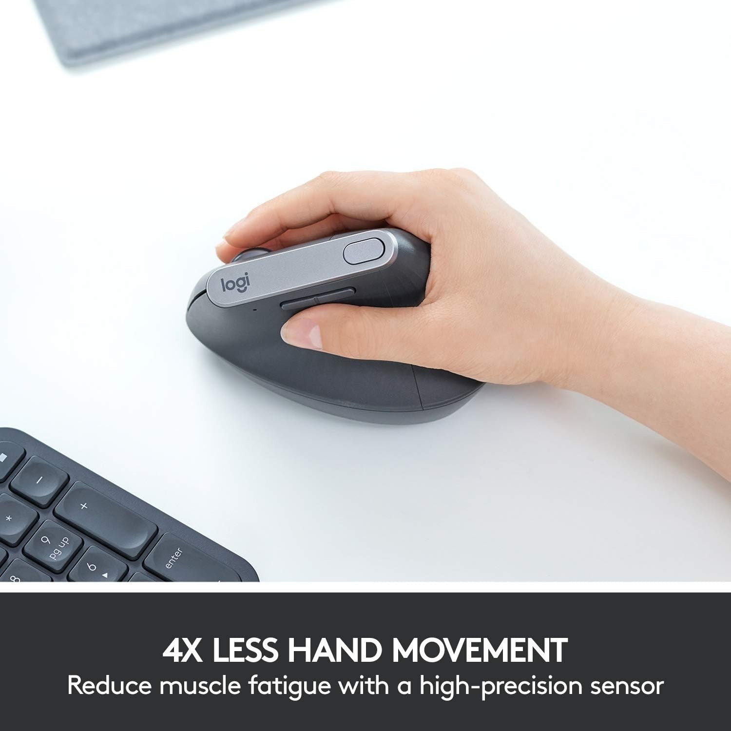 Vertical Ergonomic Wireless Mouse 4000 DPI Multi-Device Bluetooth USB PC Mac