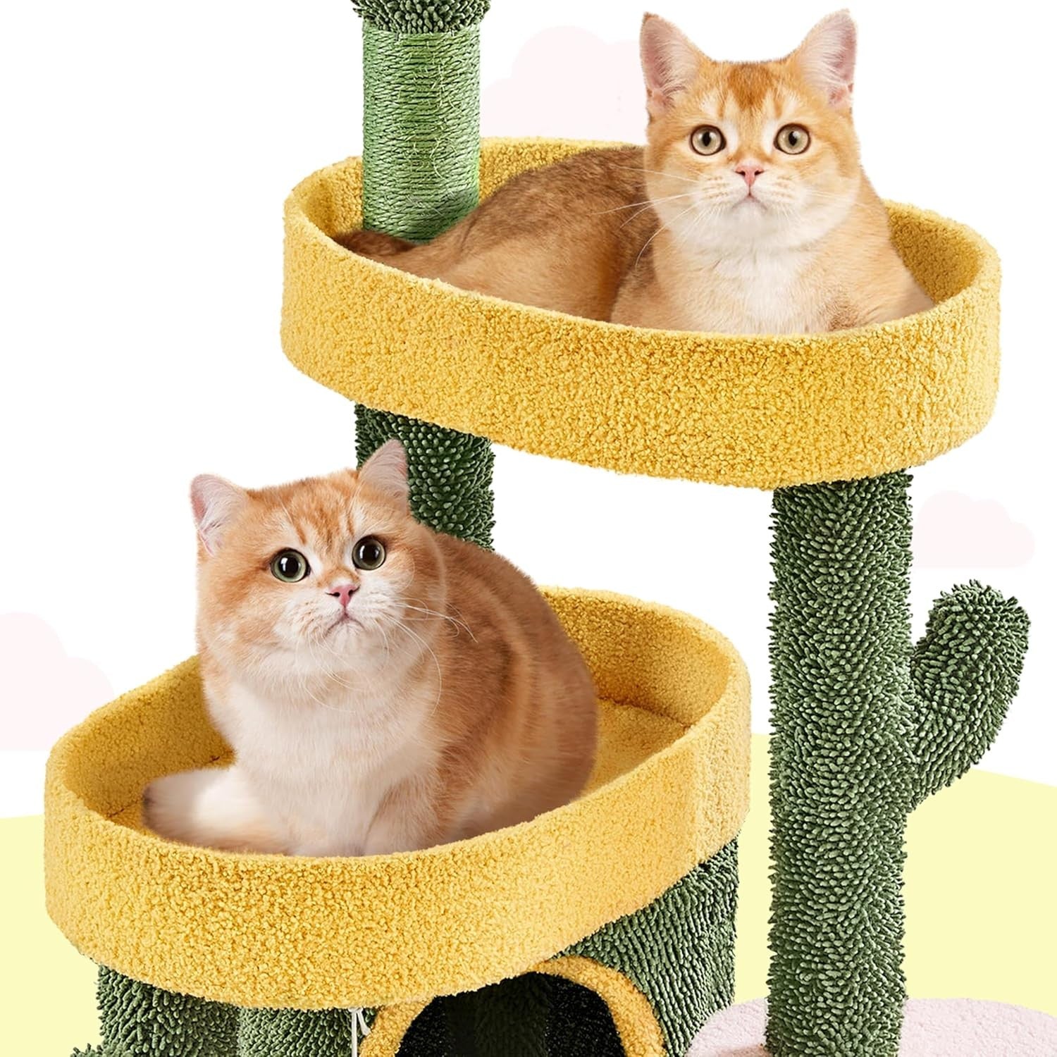 Cactus Cat Tree Tower 123cm Multi Level Scratching Post Condo Activity Centre