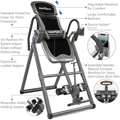 Inversion Table 6-Position Adjustable 300lb Capacity Backrest
