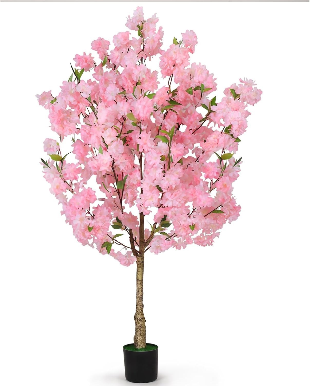 120cm Pink Artificial Cherry Blossom Tree Faux Flower Potted Decor Home Office
