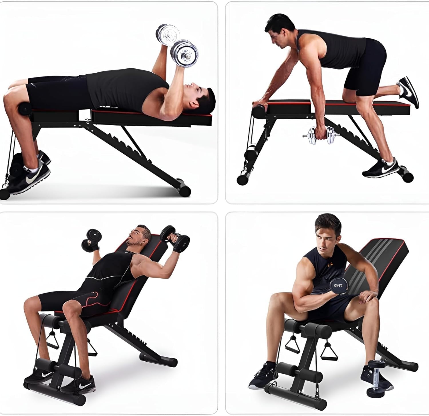 Heavy Duty Home Workout Bench 300kg Multi-Position Strength Trainer