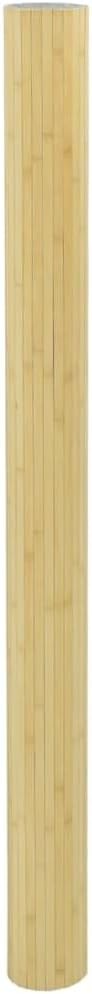 Bamboo Room Divider 800x165cm Natural Light Beige Folding Privacy Screen