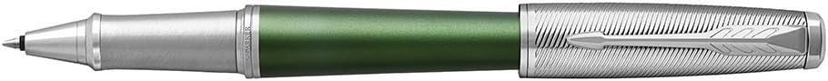 Fine Rollerball Pen Green Chrome Aluminium Ergonomic Gift Box