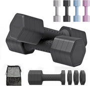 4-in-1 Adjustable Dumbbell Pair 1–2.3kg Soft Grip Non-Slip Home Gym