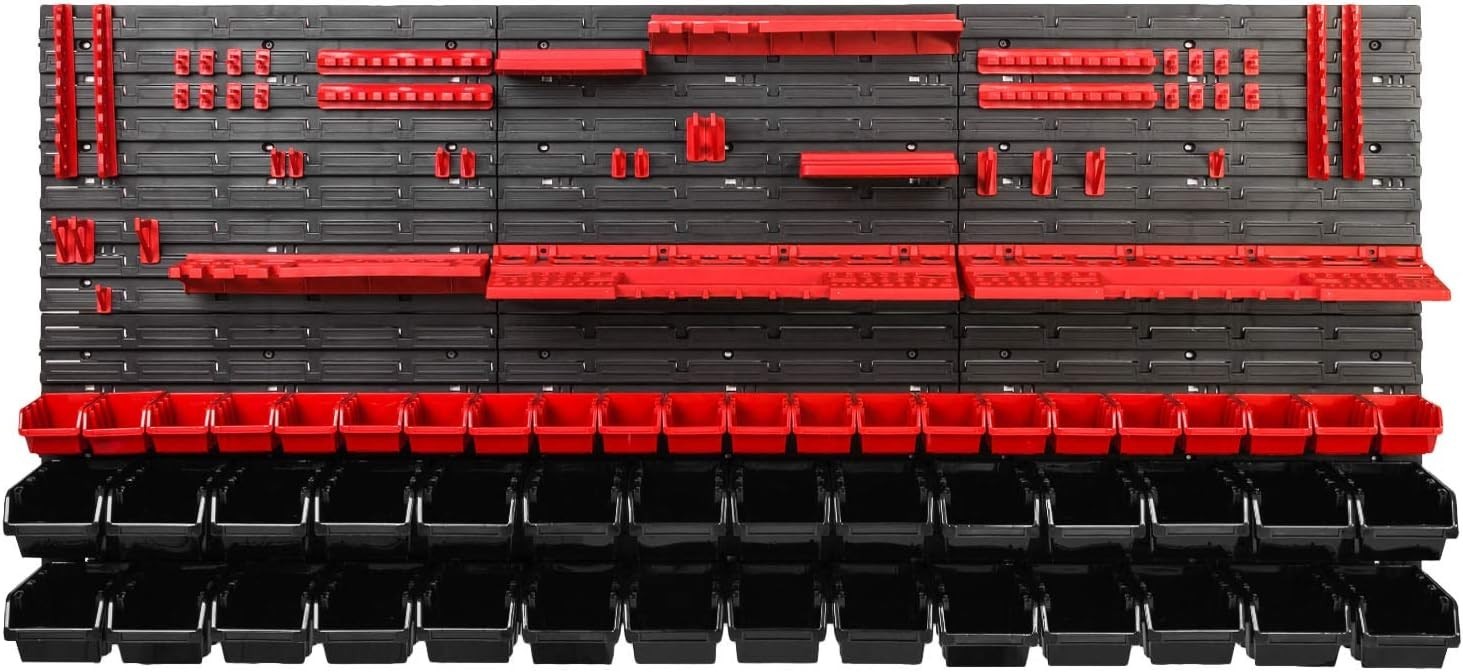 Heavy Duty Tool Wall Storage Board Kit With Bins Hooks Modular System