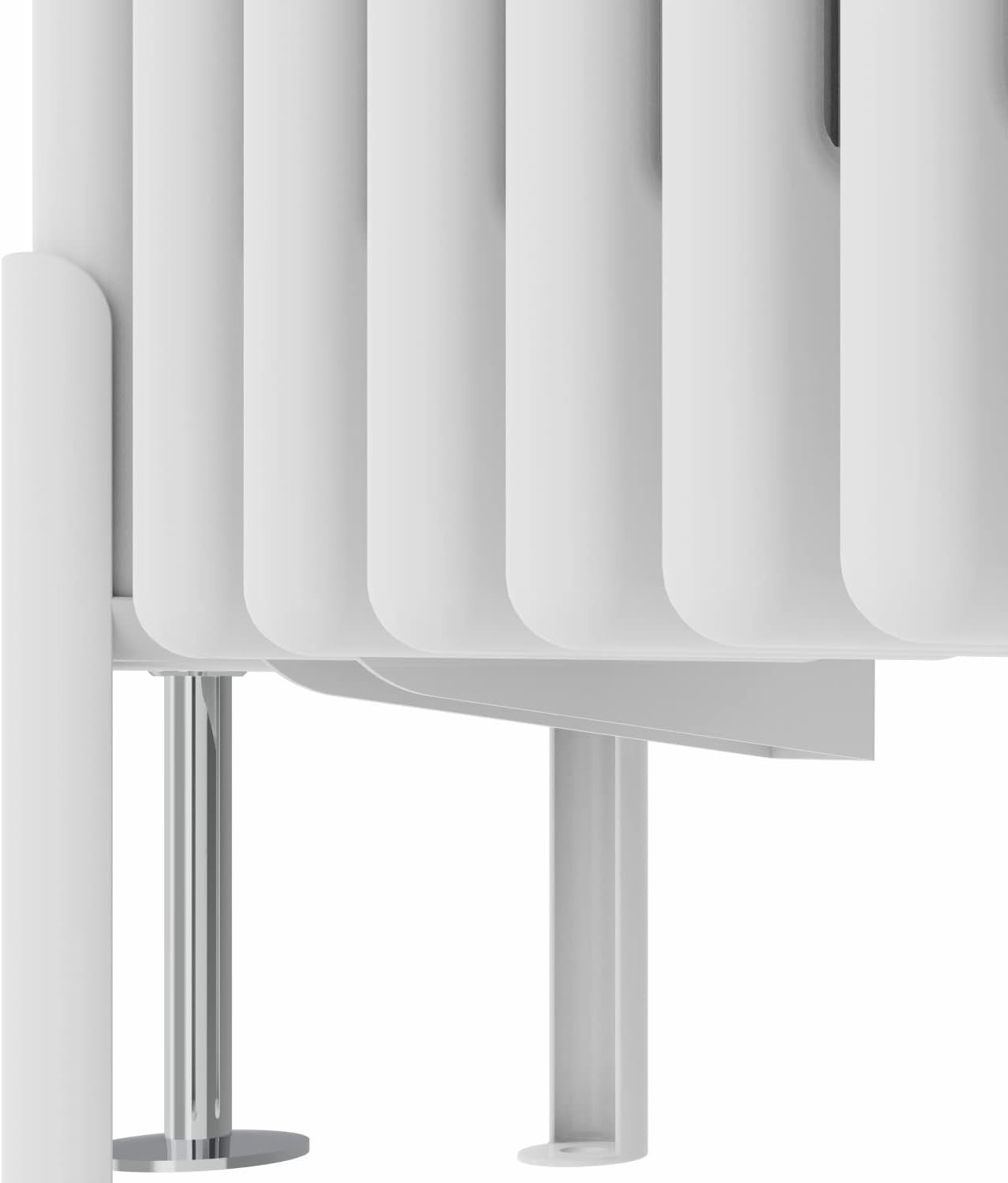 Quadruple Column Horizontal Radiator 300x605mm White Cast Iron Style