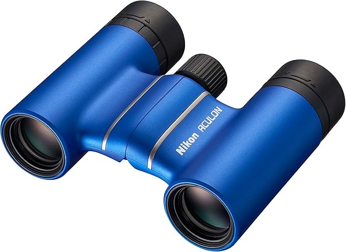 10x21 Compact Blue Binoculars | Lightweight Travel Optics | Bright HD View