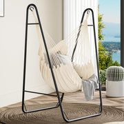 Hammock Swing Chair with Steel Frame, Side Pocket, 150kg Load, Patio