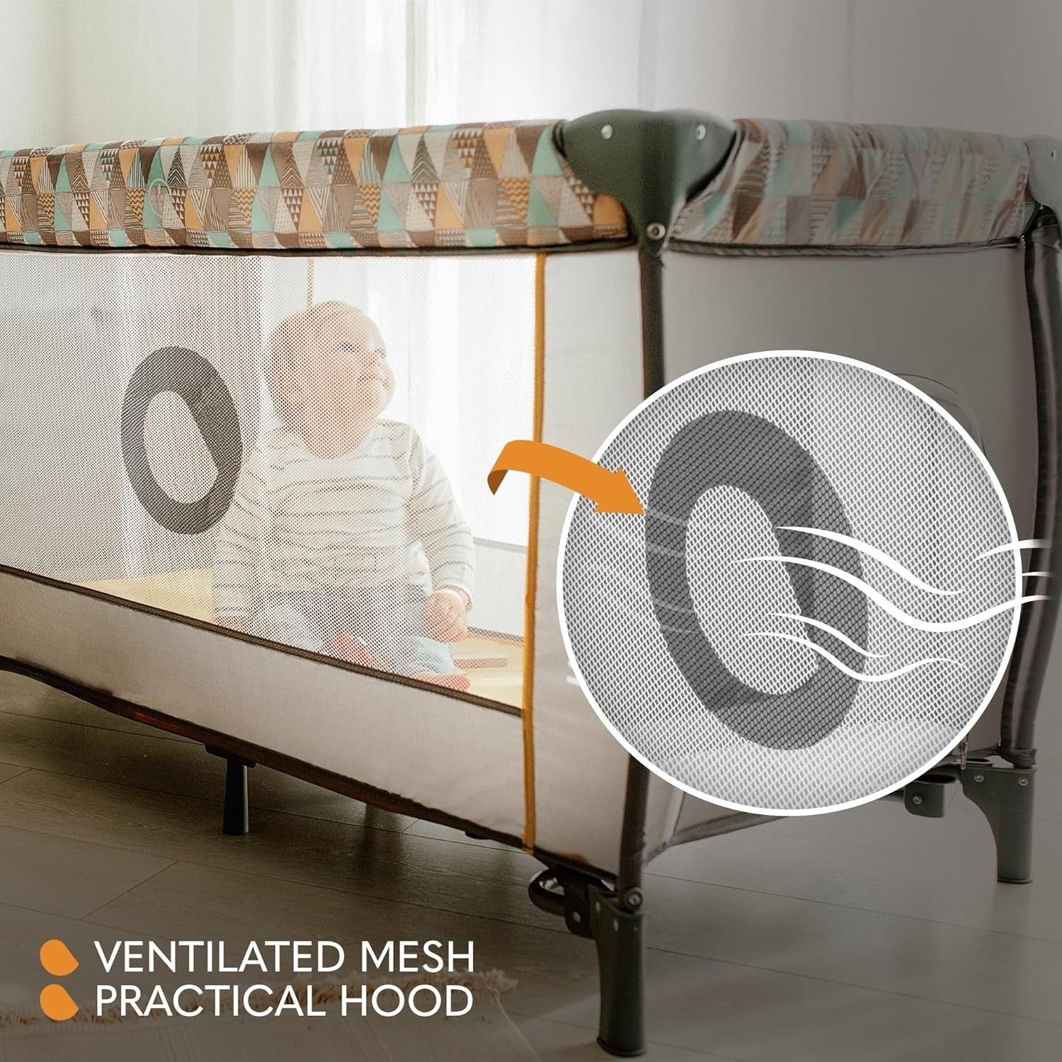 2in1 Travel Cot & Portable Baby Playpen w/ Changing Table + Canopy